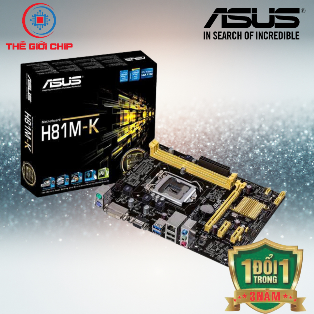 Mainboard (Bo mạch chính)  ASUS H81M-K I Bảo hành 36 tháng bởi nhà cung cấp
