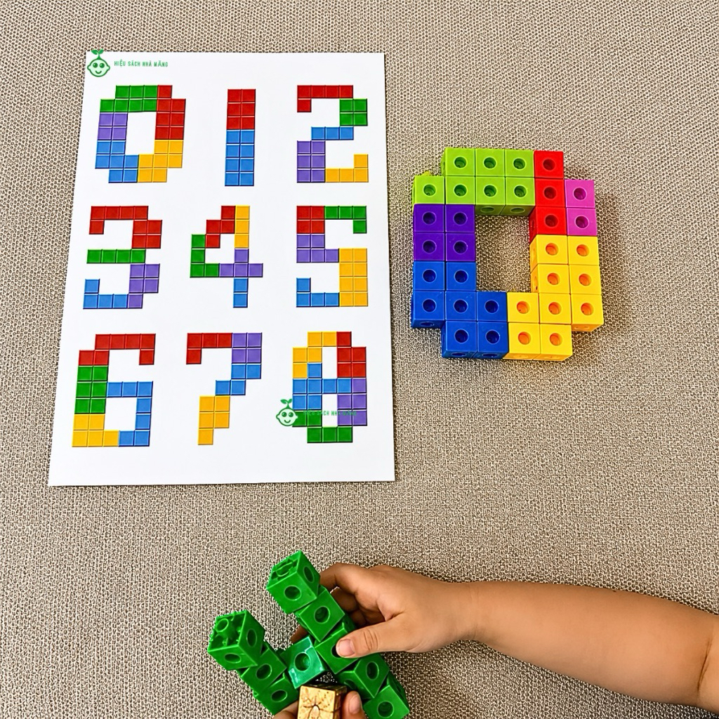 Trò chơi: Number Block – Xếp số bằng khối màu sắc, gồm 3tờ