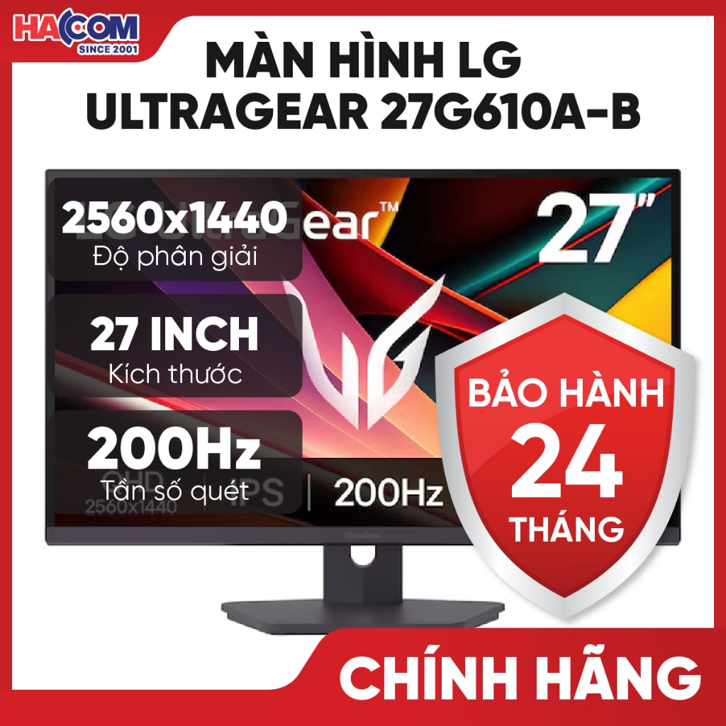 Màn Hình Gaming LG UltraGear 27G610A-B (27Inch/IPS/2K/200Hz/1ms GTG) - BH 24 tháng HACOM PC
