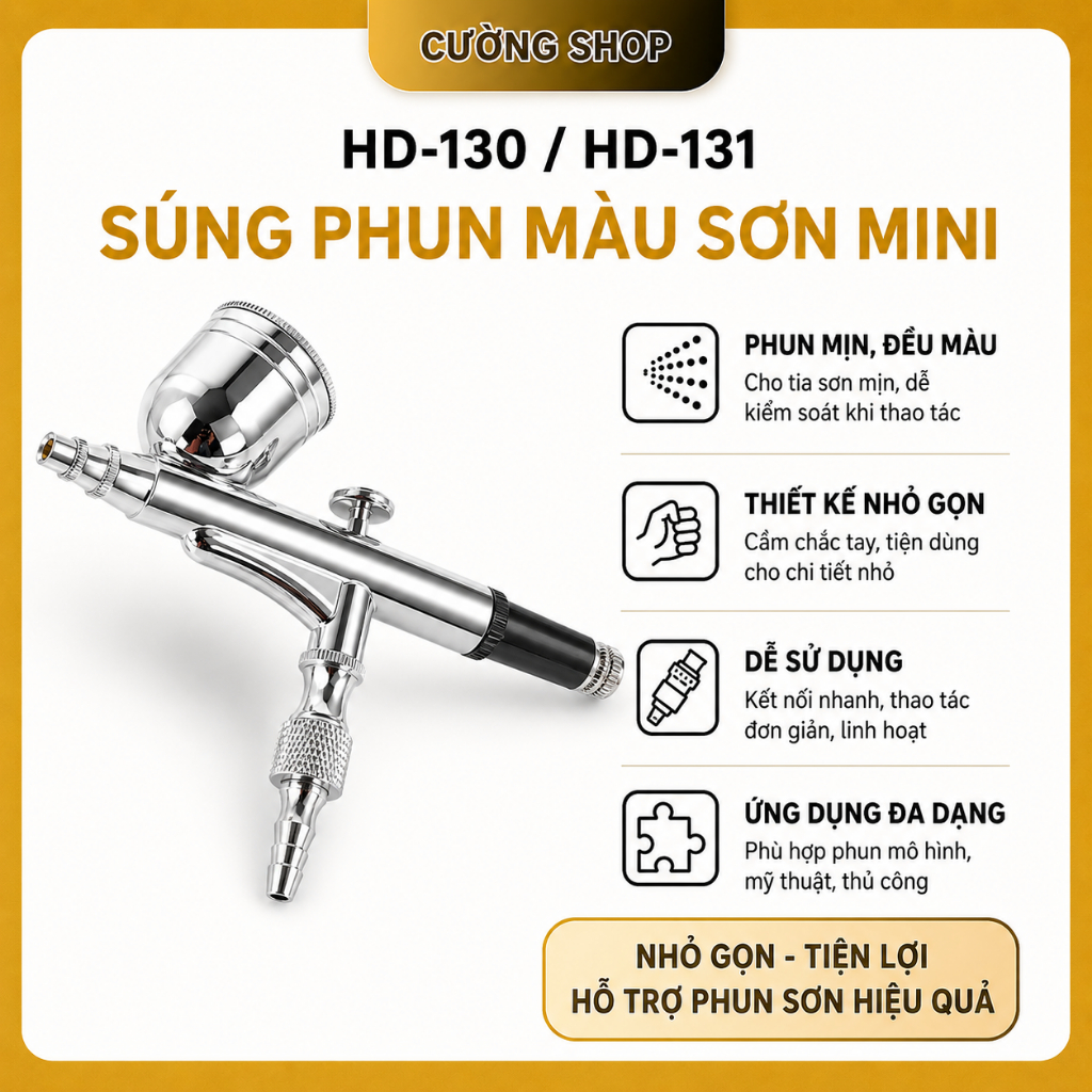 HD-130/ HD-131 SÚNG PHUN MÀU SƠN MINI