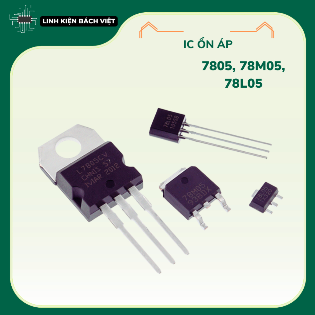 IC nguồn ổn áp 7805 78L05 L7805 78M05 chân dán chân cắm chất lượng tốt