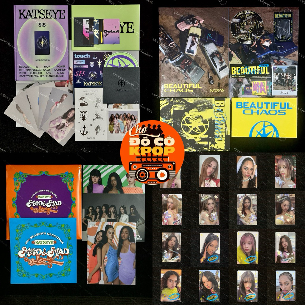 [Có sẵn] Ảnh KATSEYE Sis,Beautiful Chaos (Thẻ Ảnh/Card/Album)