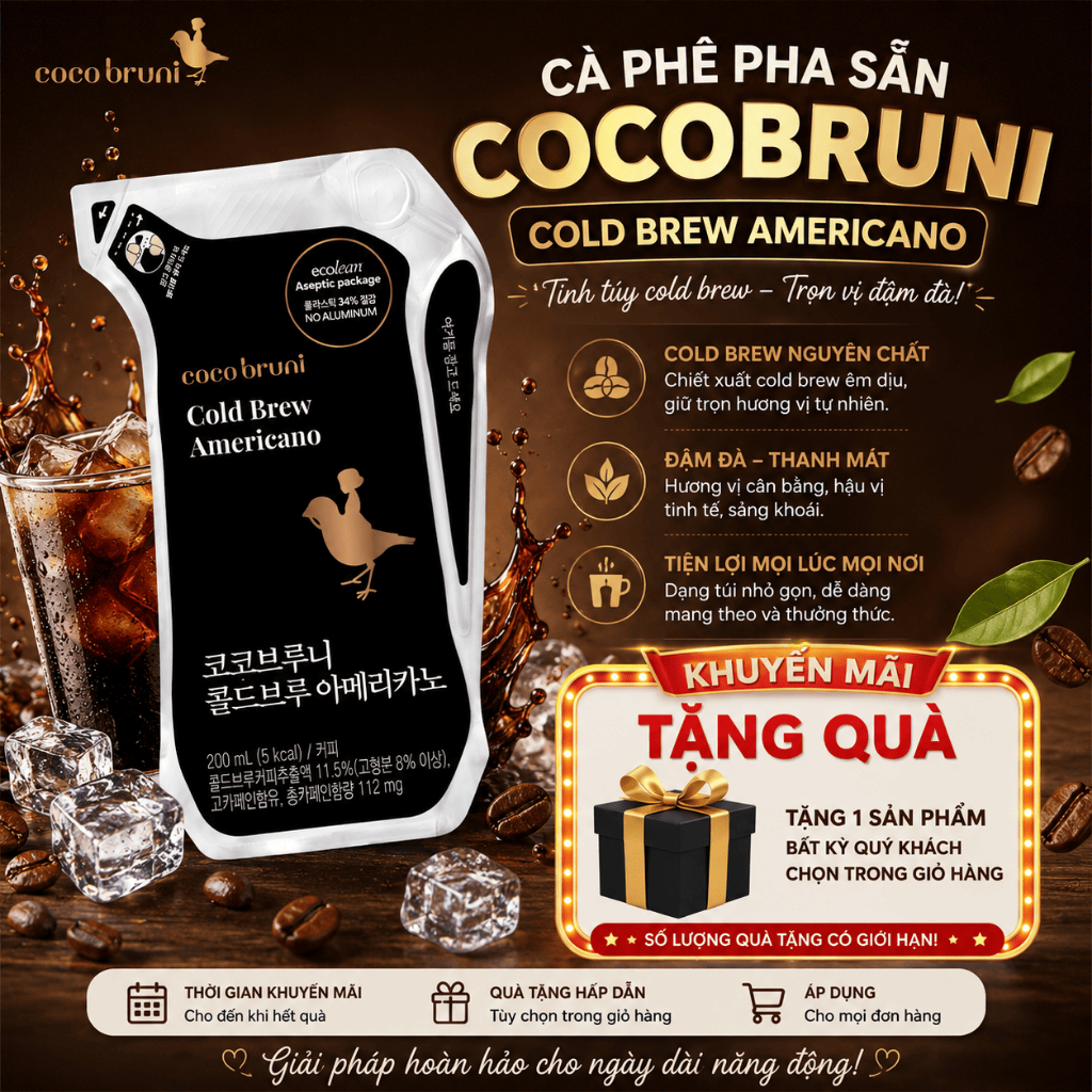 Cà Phê Pha Sẵn Cocobruni Cold Brew Americano