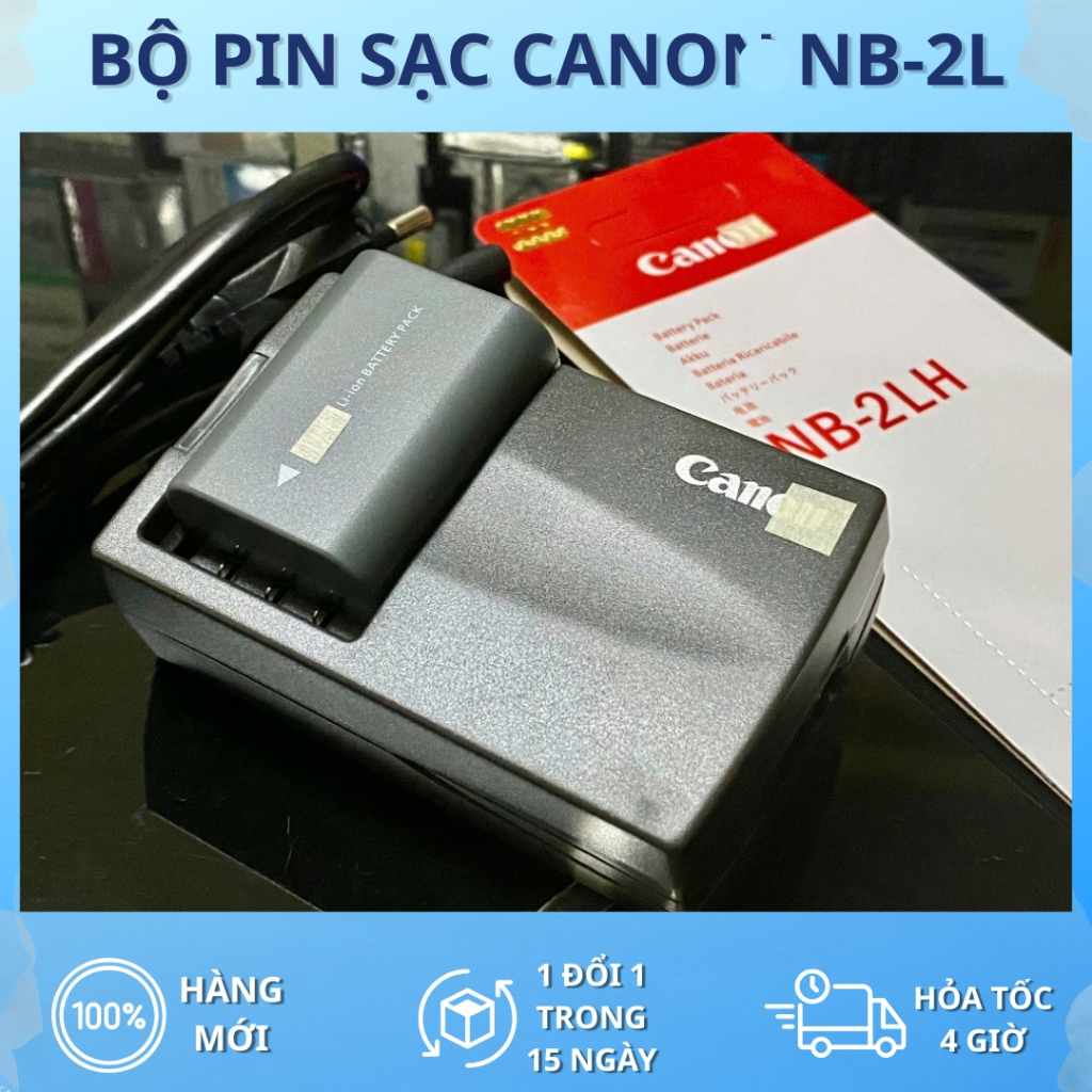 Bộ Pin, Sạc Canon NB-2L/2LH Cho Canon EOS 350D, EOS 400D, PowerShot G7, PowerShot G9