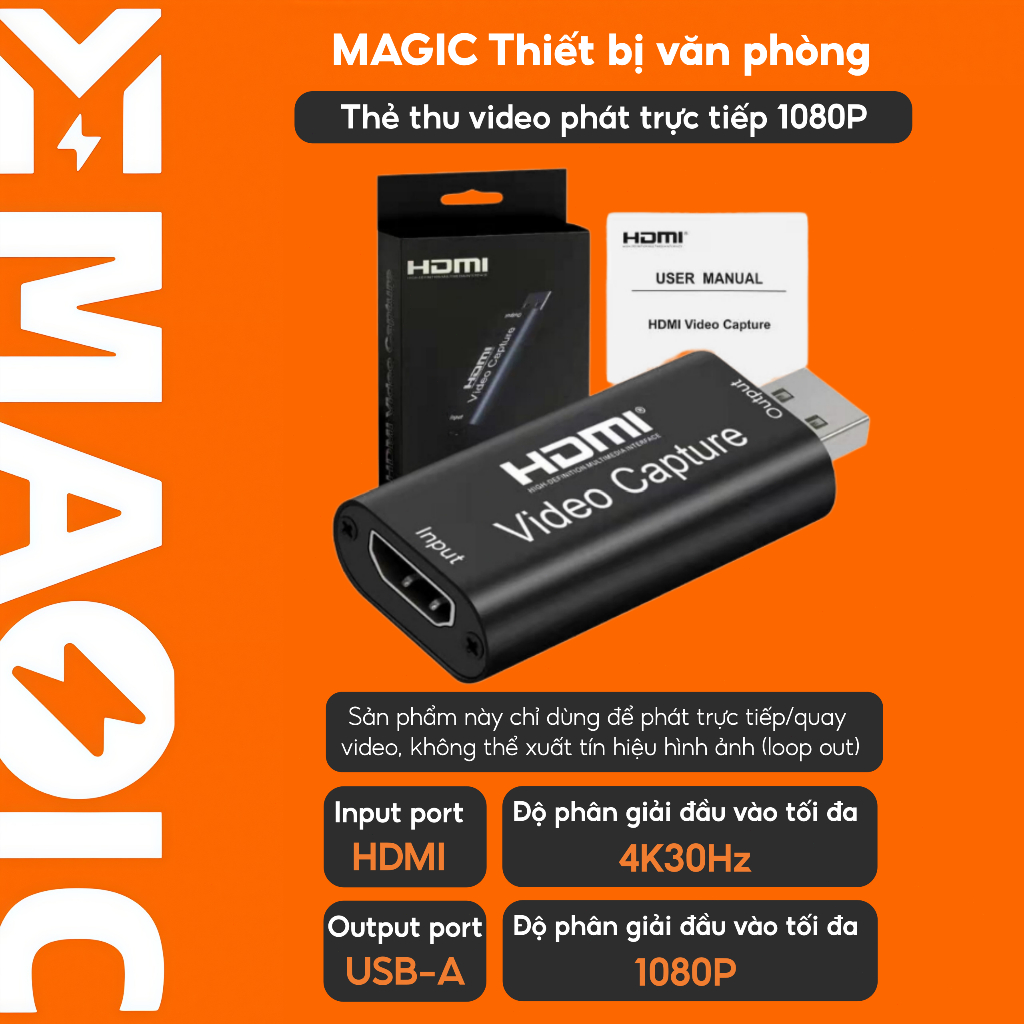 Đầu chuyển đổi ghi hình HDMI 4K 1080P Video Capture Hộp Ghi Hình video 4k hdmi Sang Loopout