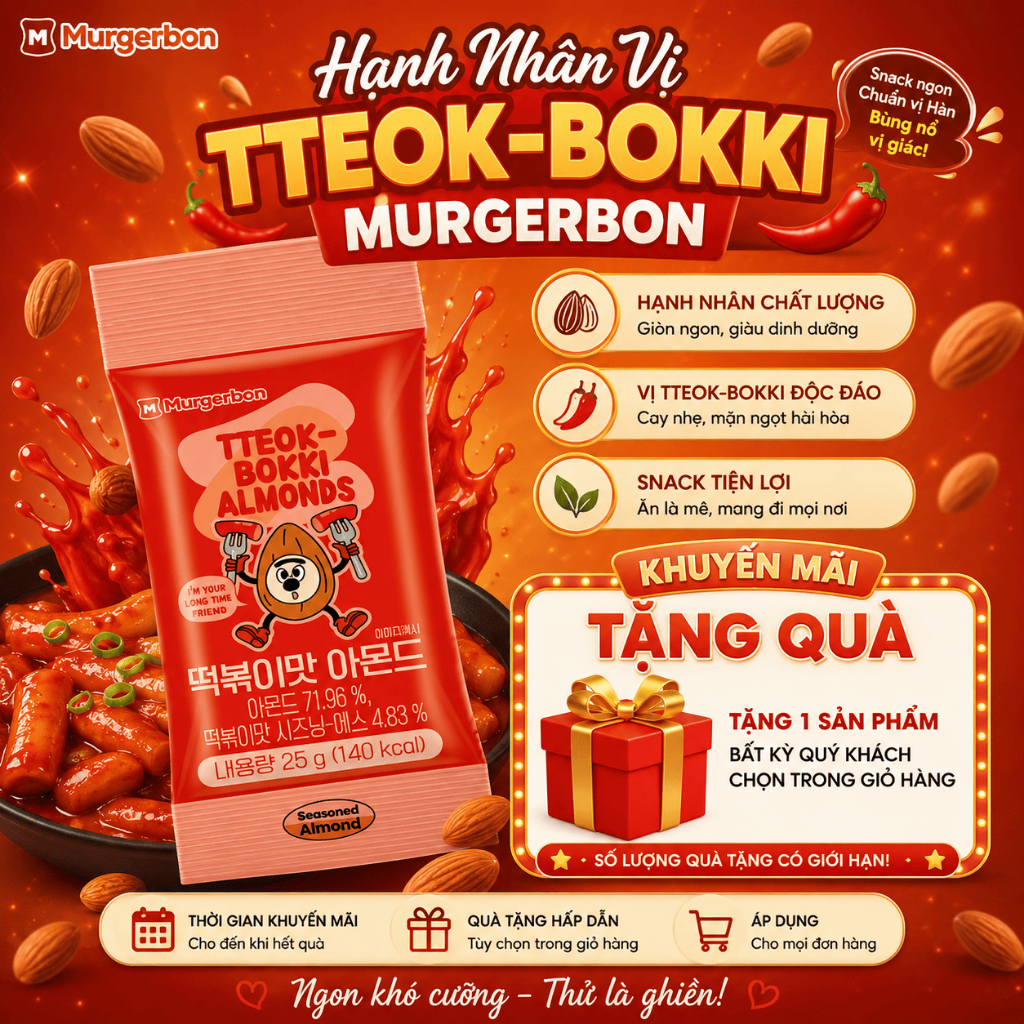 Hạnh Nhân Vị Tteok-bokki Murgerbon