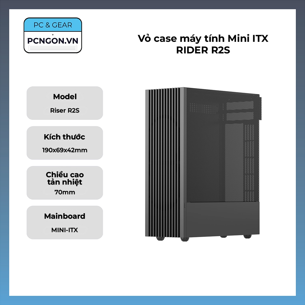 [PCNGON] Vỏ case máy tính Mini ITX RIDER R2S