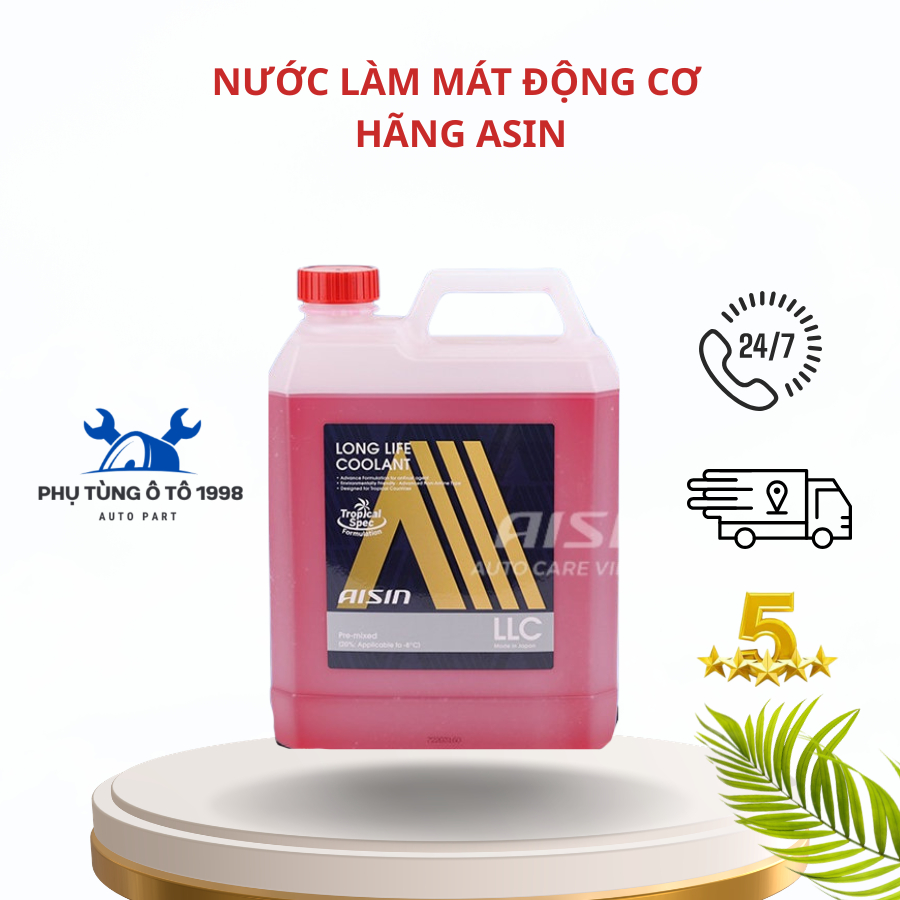Nước làm mát động cơ ô tô AISIN Nhật Bản can 4L chất lượng cao [ HÀNG XỊN AISIN ]