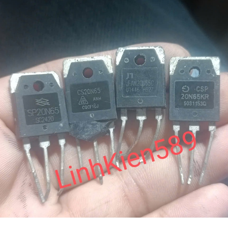 4 chiếc Mosfet 20N65 SP20N65 JFAM20N65C CS20N65 20N65KR 20A 650V tháo máy
