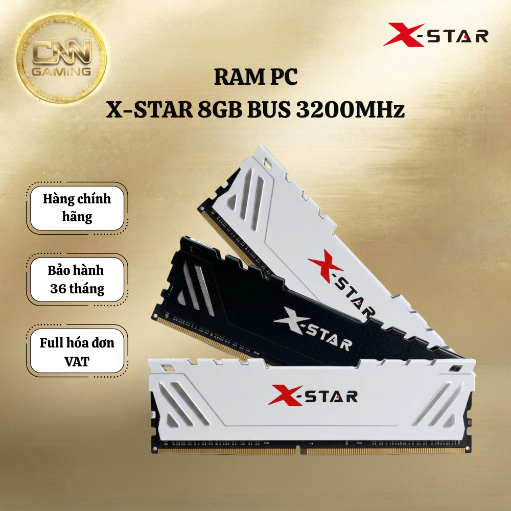 RAM Xstar 8GB DDR4 3200 Full Vat, Tăng Tốc Máy Tính Ram Chính Hãng Bảo Hành 36 Tháng
