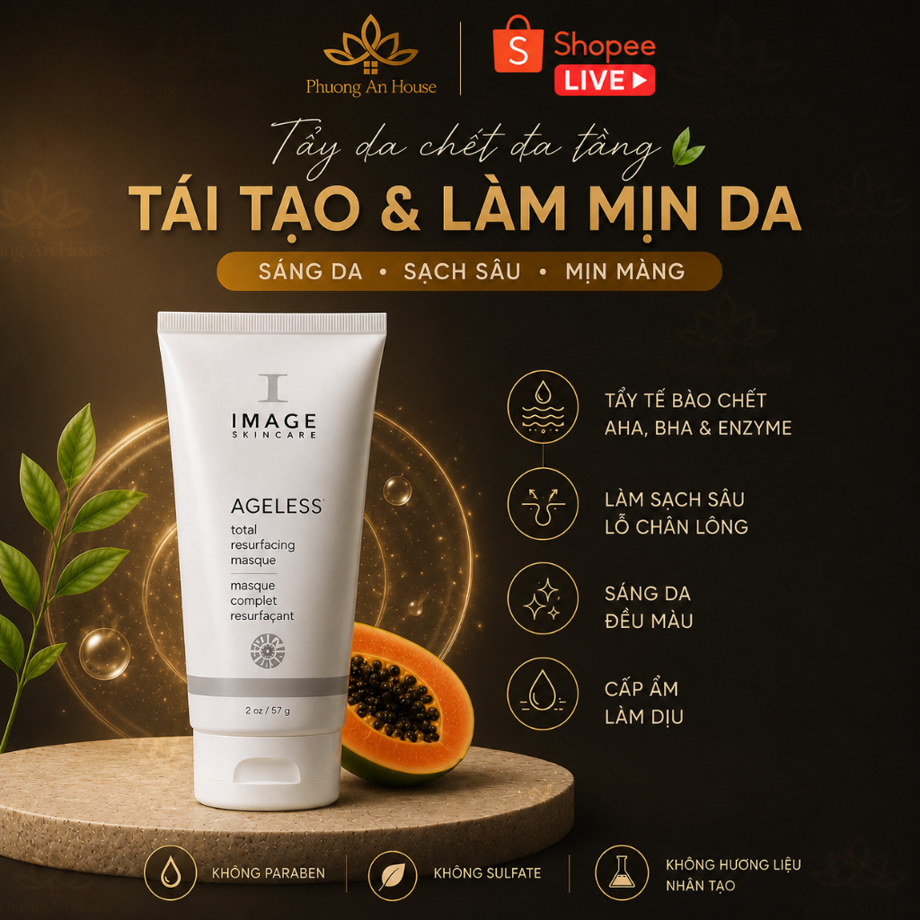 Mặt Nạ IMAGE AGELESS AHA BHA Enzyme Giúp Da Mịn Màng Sáng Khỏe 57g