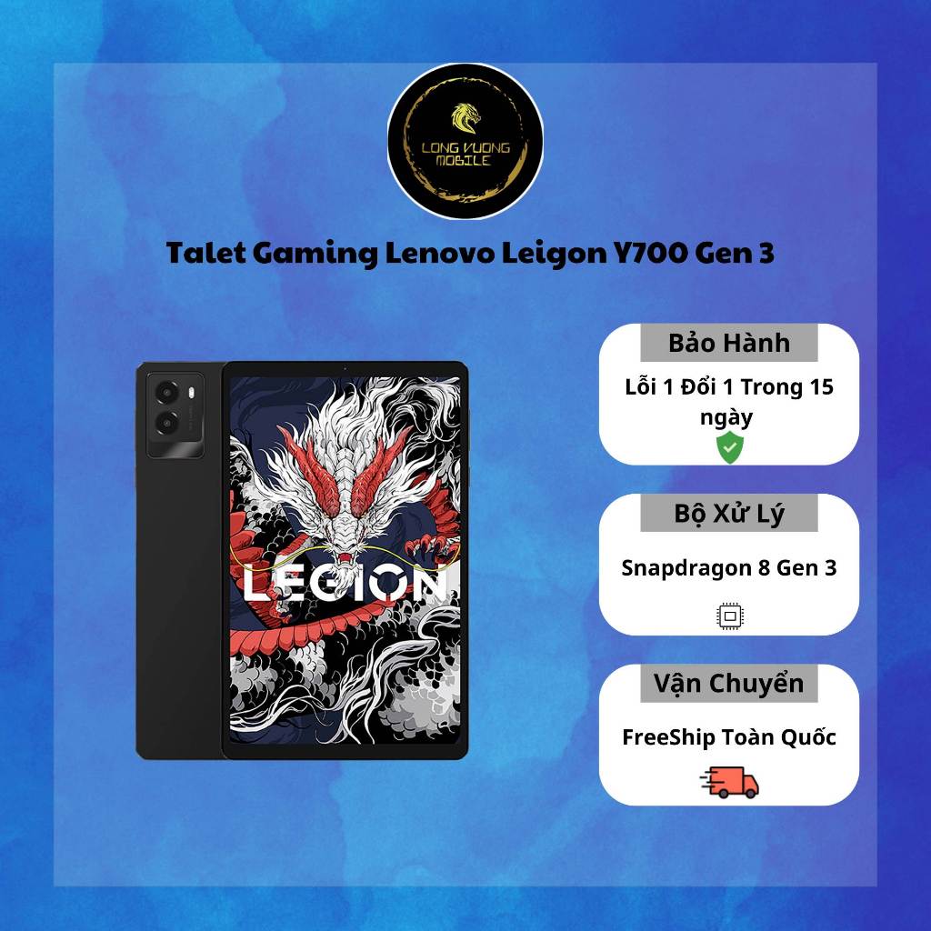 [NEWSEAL] Talet Gaming Lenovo Leigon Y700 Gen 3  - Chip Snapdragon 8 Gen 3 | Long Vương Mobile