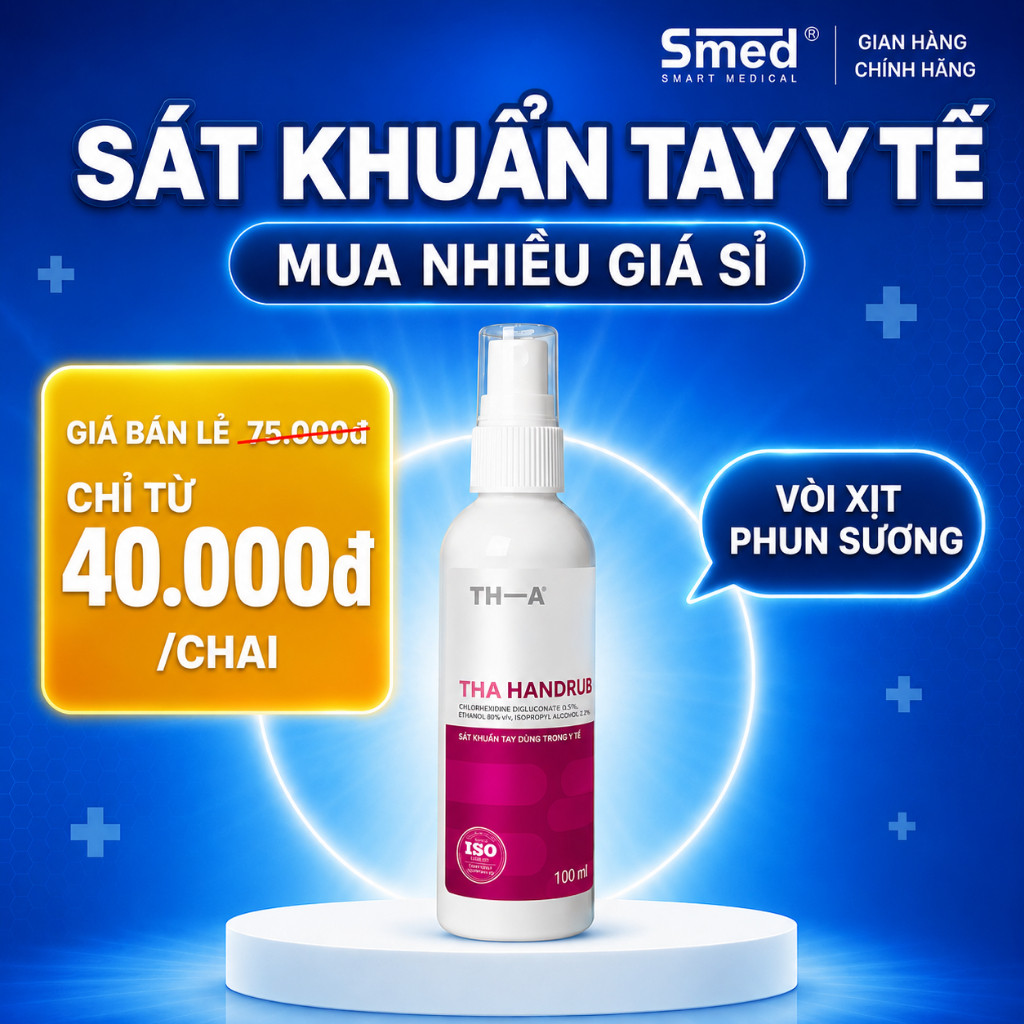 [MUA NHIỀU GIÁ SỈ] Sát Khuẩn Tay Nhanh Y Tế THA HANDRUB 80% Ethanol Chai 100ml Diệt Khuẩn Hiệu Quả