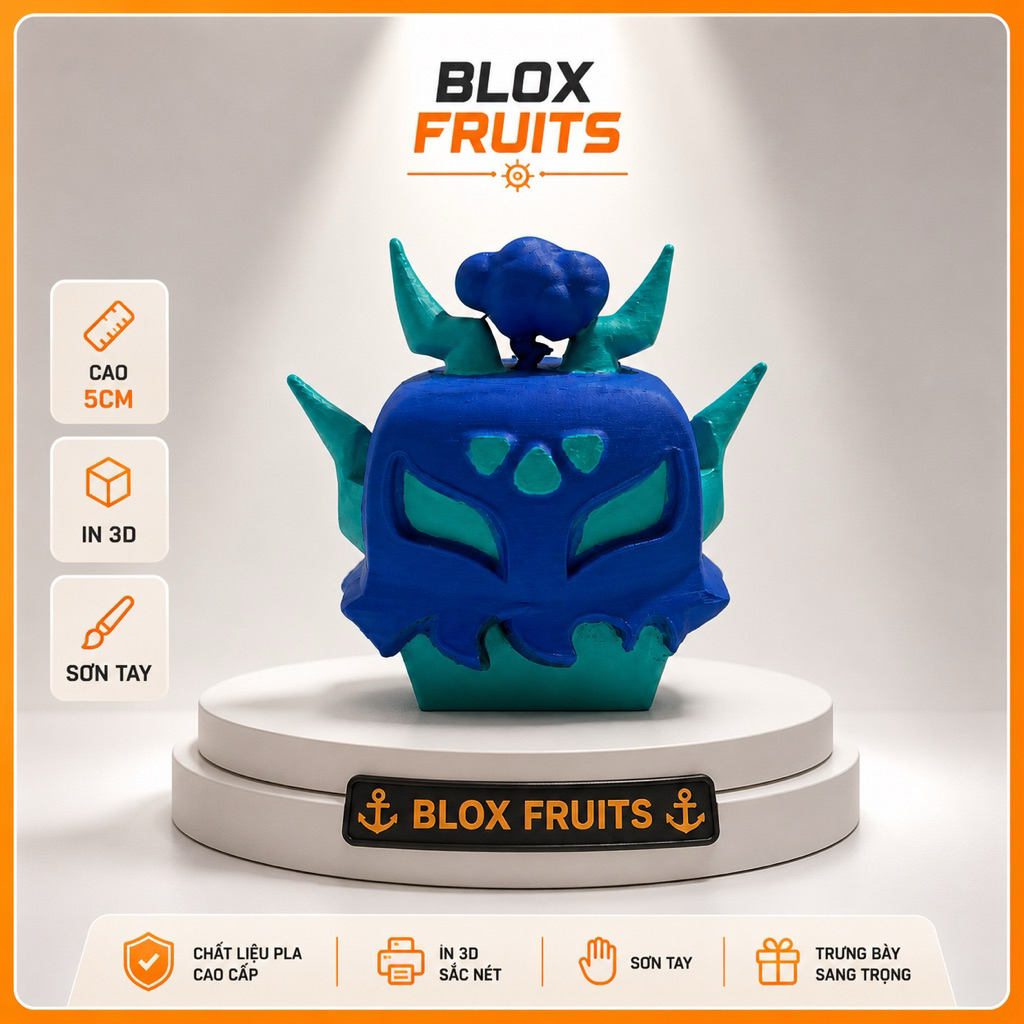 Mô Hình Trái Lightning Blox Fruits 5cm – Tô Màu Thủ Công, Trang Trí Trưng Bày, Không Code