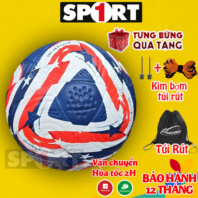 Quả bóng đá WC 2026 Size 4-5, banh bóng đá  mẫu mới nhất BH 12T