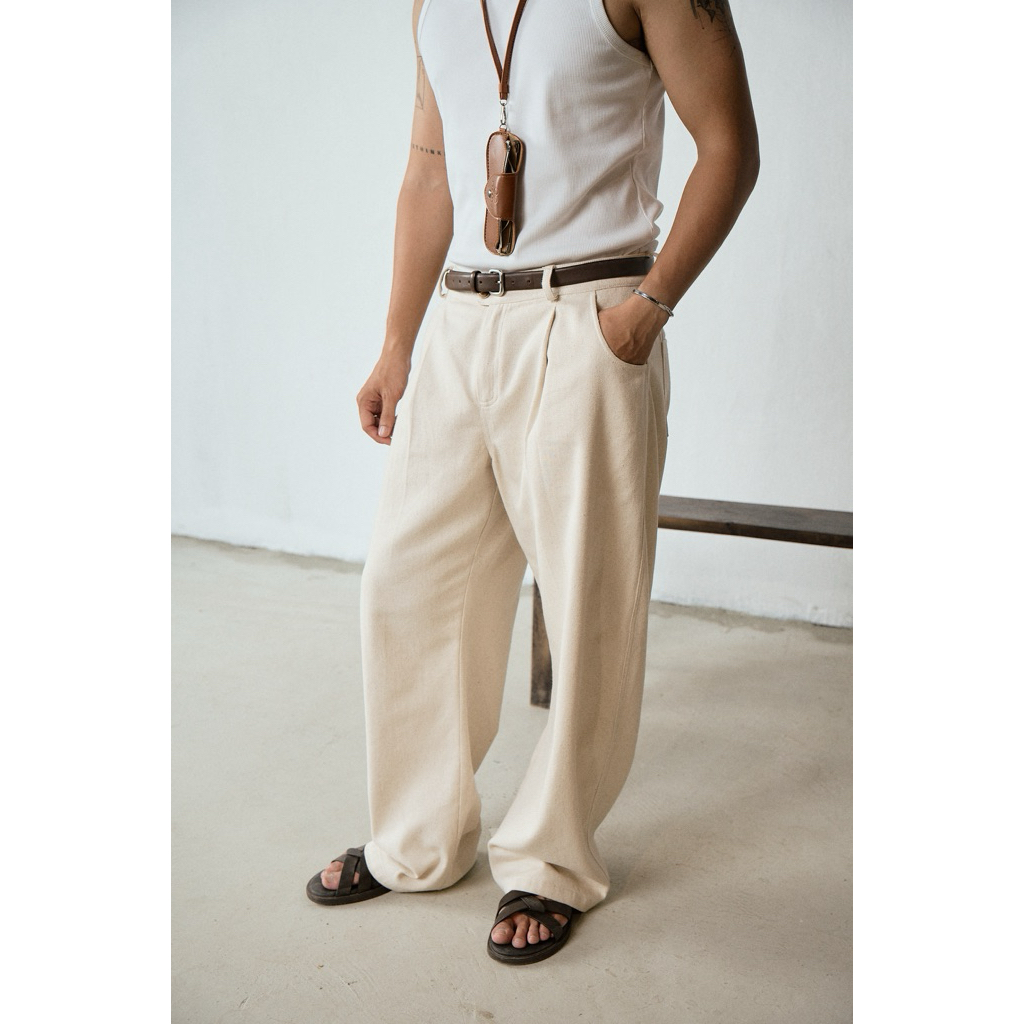 SILIC SAND K PANT | Quần kaki muối tiêu form relaxed balloon nhẹ, đứng form, phong cách minimal