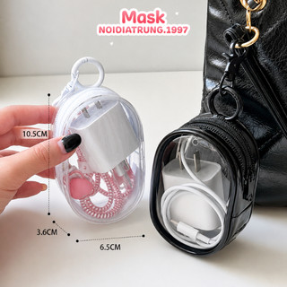 Túi Mini Trong Suốt Lưu Trữ Cáp Sạc, Tai Nghe Tiện Lợi Nhỏ Gọn