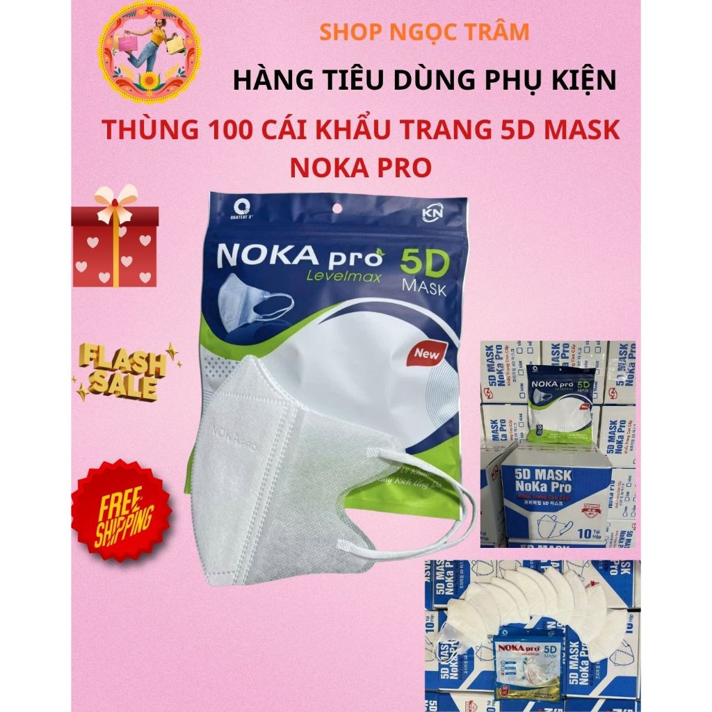 ƯU ĐÃI KH - FREESHIP +Khẩu Trang Thương Hiệu Noka Pro Cao Cấp, KF94 - 5D Mask - KT Y Tế 9A, KT 3 Lớp