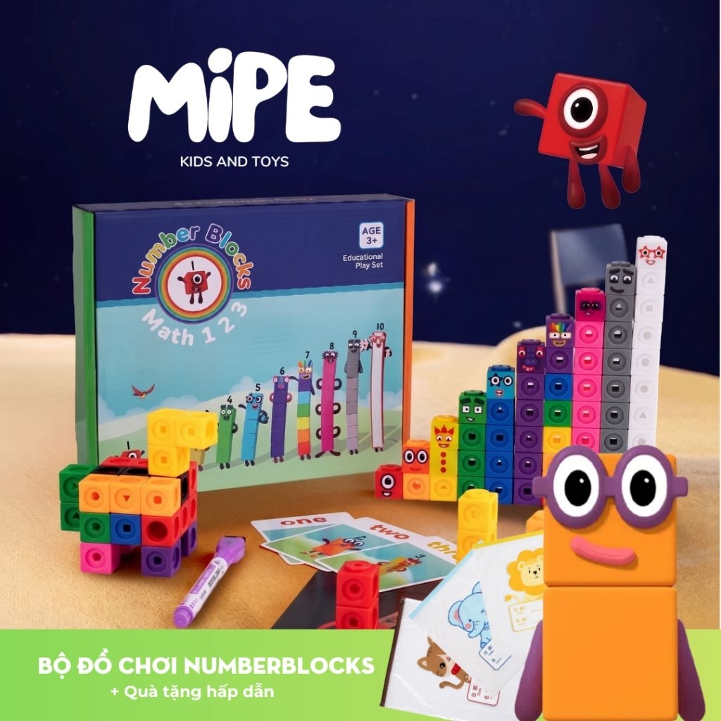 (HỘP GIẤY) BỘ ĐỒ CHƠI NUMBERBLOCKS 1–10 và 11-20- HÀNG CHUẨN XỊN NHẬP KHẨU