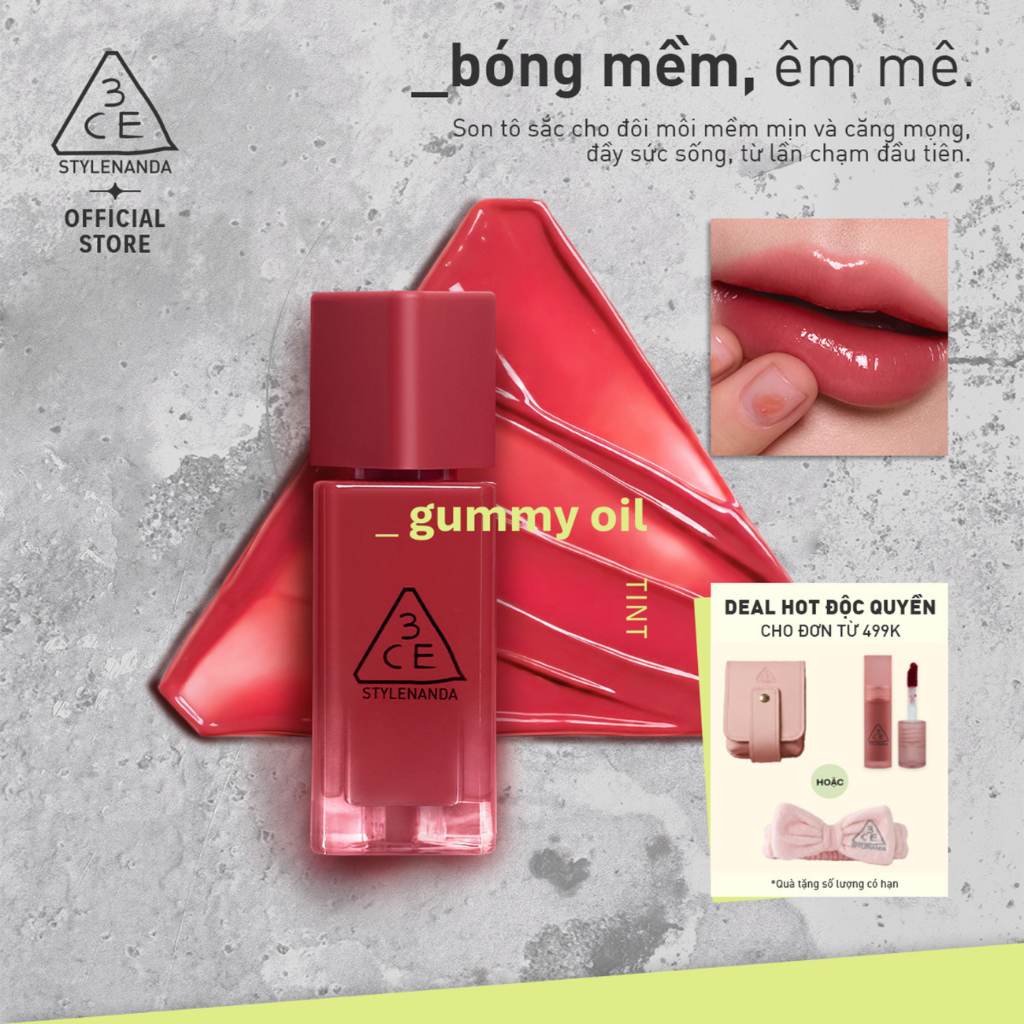 3CE SON TINT BÓNG MỀM GUMMY OIL TINT