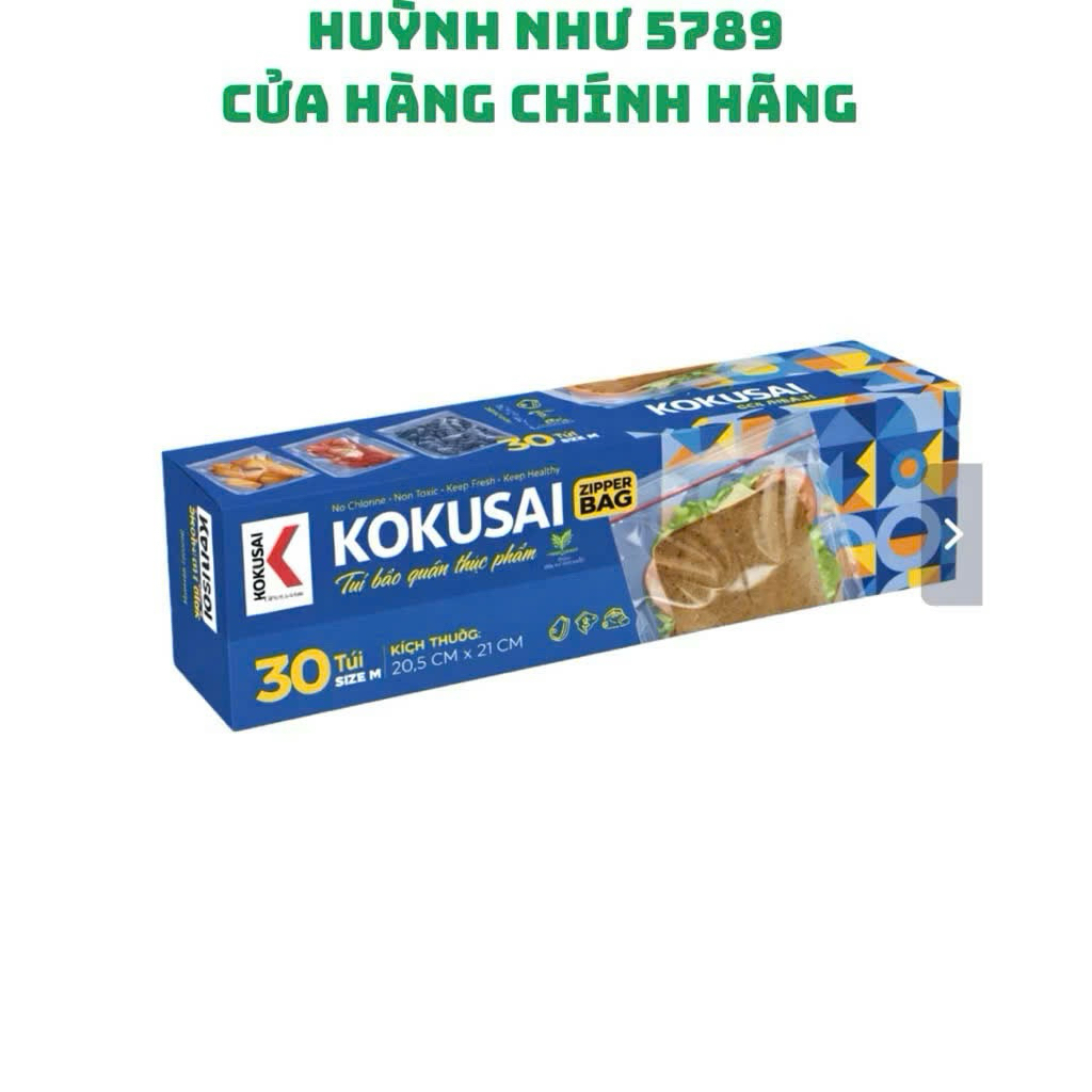[CHÍNH HÃNG]Túi Zipper kokusai size M 20,5cx21cm (30 túi)..