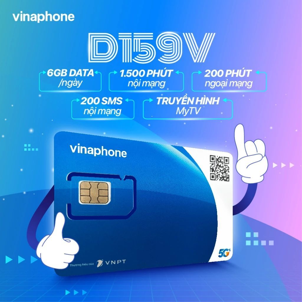 [RẺ VÔ ĐỊCH] SIM VINAPHONE 12 THÁNG 12D159V - DATA 6GB/NGÀY, THOẢI MÁI LƯỚT WEB