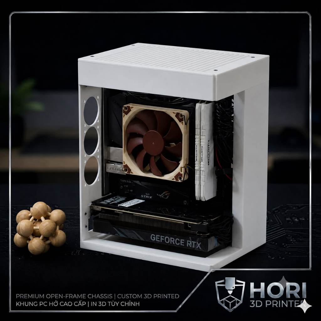 Case pc custom mini itx nhỏ gọn Hỗ trợ main mini itx