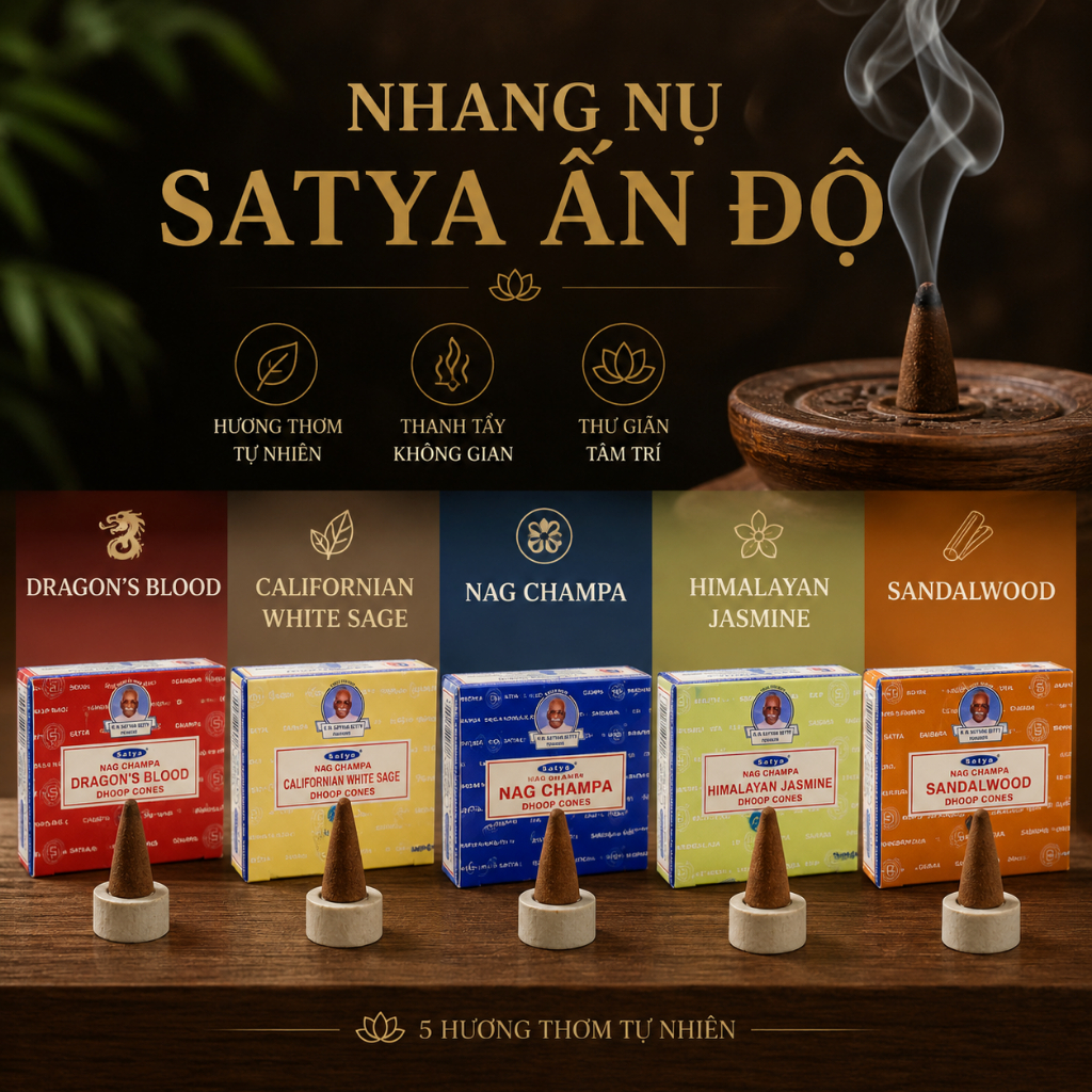 [Hỏa Tốc] Nhang Nụ Satya Ấn Độ, nụ hương Ấn Độ, thư giãn, thiền định, thanh lọc không gian