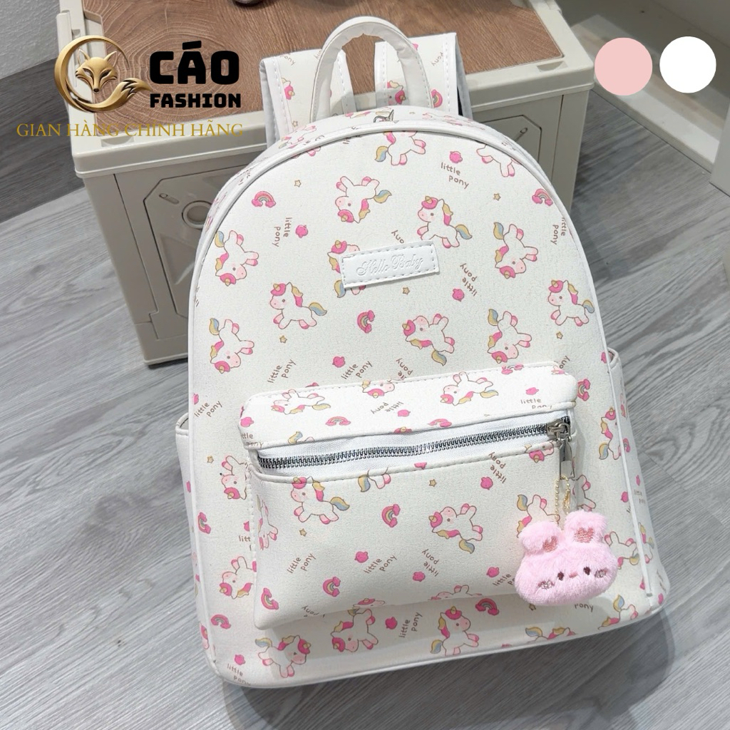 Balo đi học in hình ngộ nghĩnh dành cho bé gái _ balo cao cấp CÁO FASHION _ Balo nhiều ngăn đựng sác