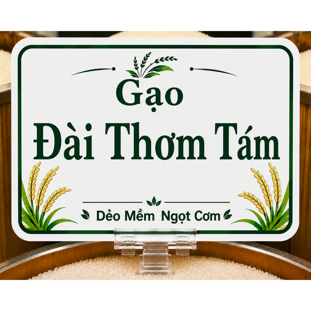 Gạo Đài Thơm 8 Cơm nấu mềm , dẻo, thơm nhẹ Bao 10kg