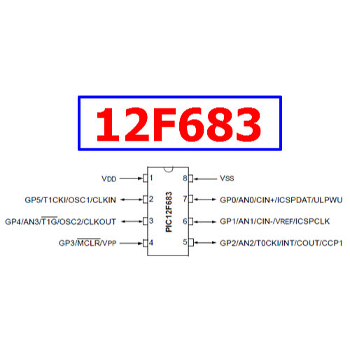 PIC12F683-i / p Thương Hiệu Mới Original DIP8 PIC12F683 12F683 8-Bit Vi Điều Khiển Chip