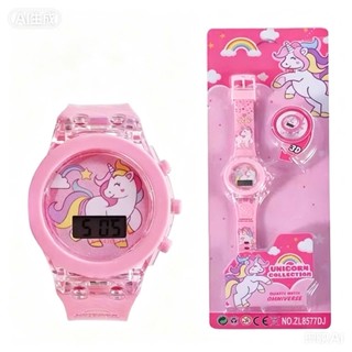 Đồng hồ ngựa pony có đèn màu trắng - dồng hồ trẻ em