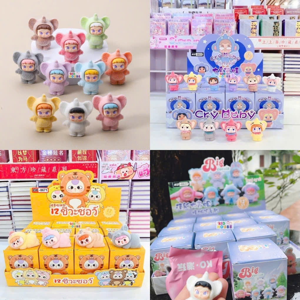 Phong Cách Mới Louver Louver Louver Model Sanmao Baby Dễ Thương Cho Bé, Louver Box 12 Túi Louver Box