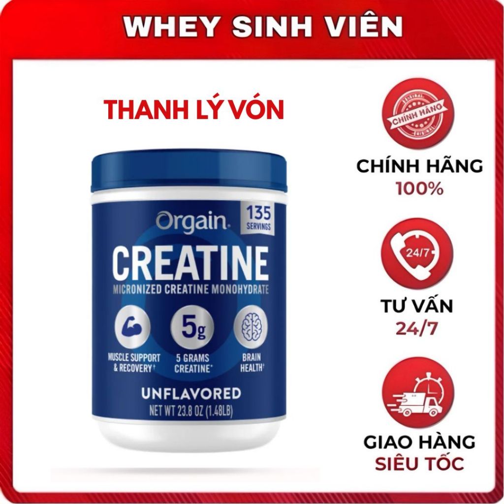 [Chính hãng] Bột Orgain Creatine Micronized Creatine Monohydrate (675g) tại  Whey Sinh Viên