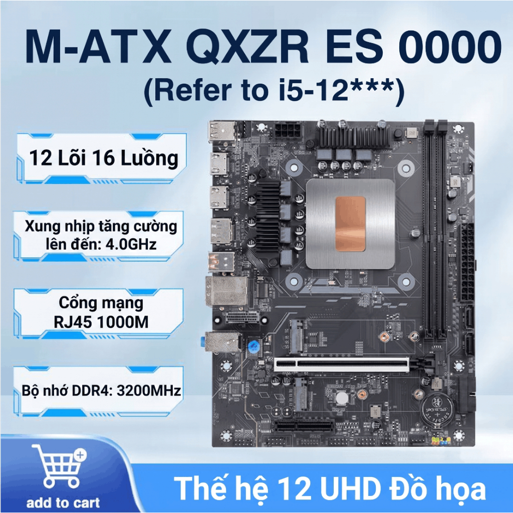 Combo Mainboard MoDT Kuxin mod CPU QXZH - Tương Đương Intel Core i9-12900H ES-Mới 100% FullBox-BH 36