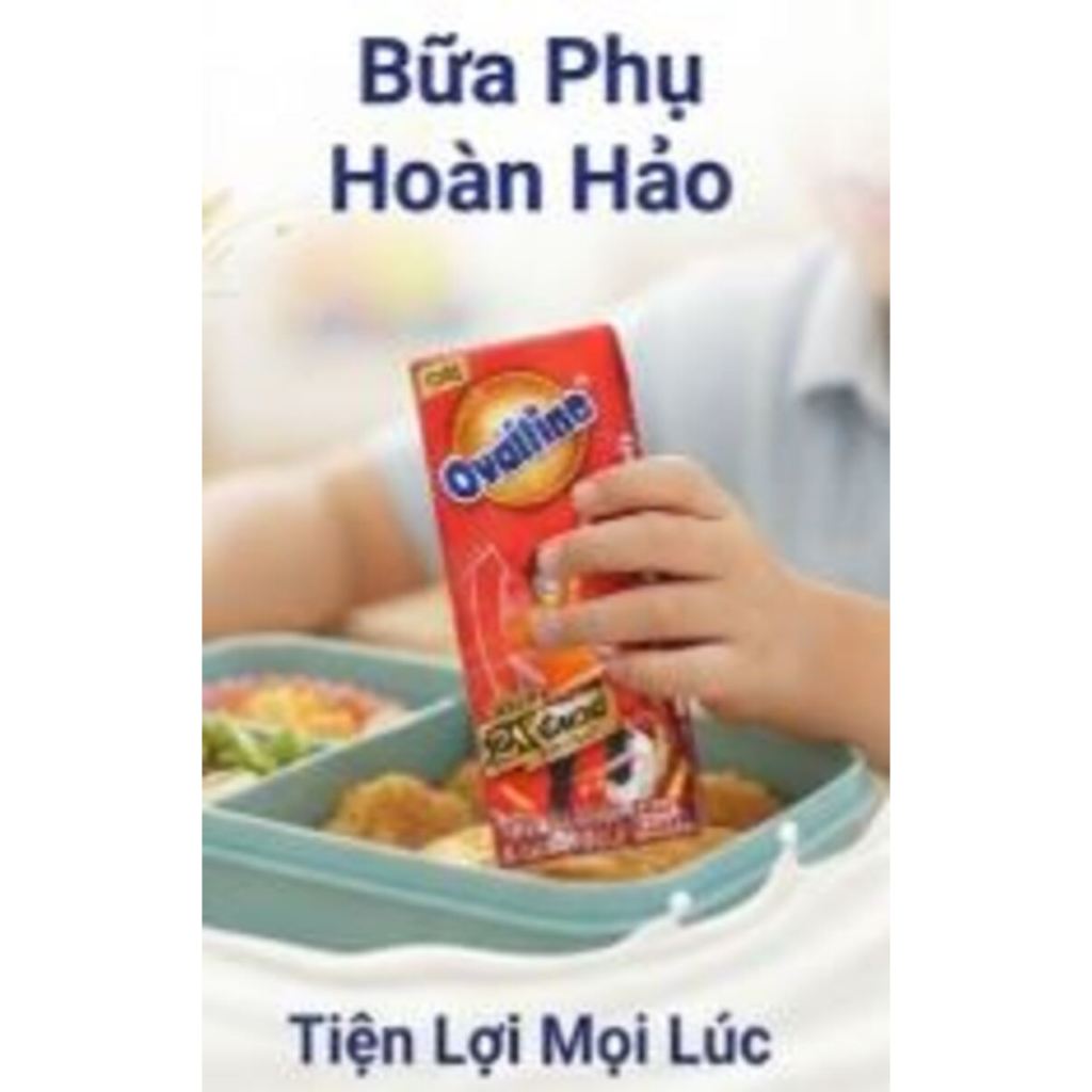Lốc 4 hộp thức uống sữa lúa mạch Ovaltine vị socola X2 canxi 180ml