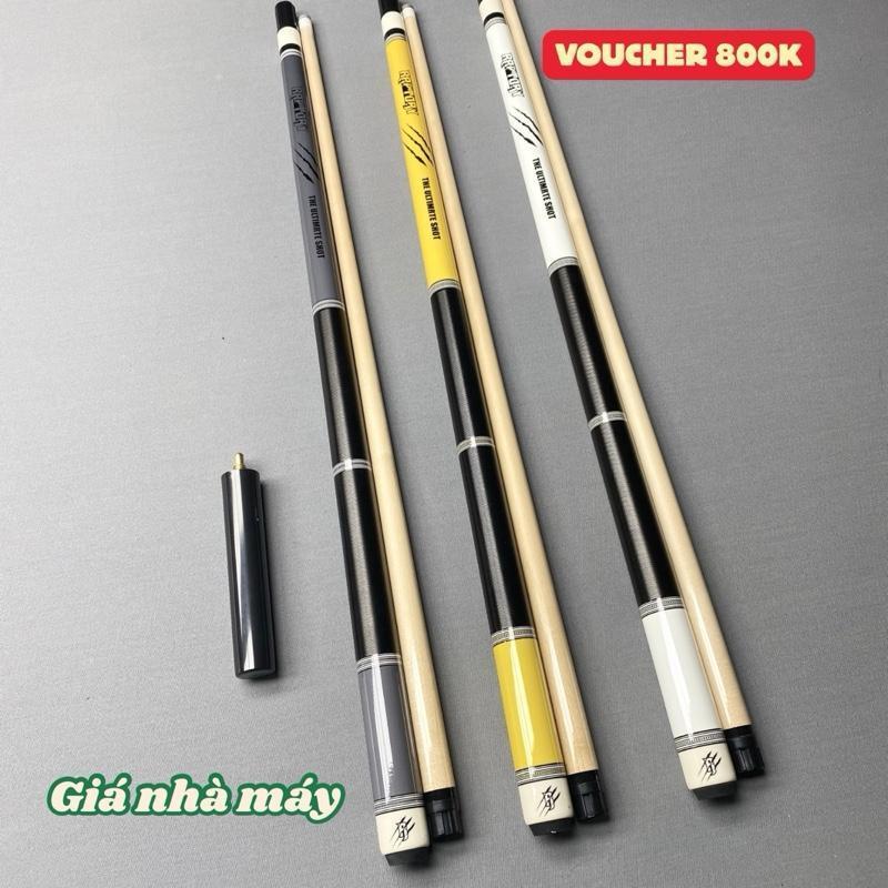 Cơ bida Raptory gỗ maple canada [Tặng kèm phụ kiện bao da và chuôi nối]