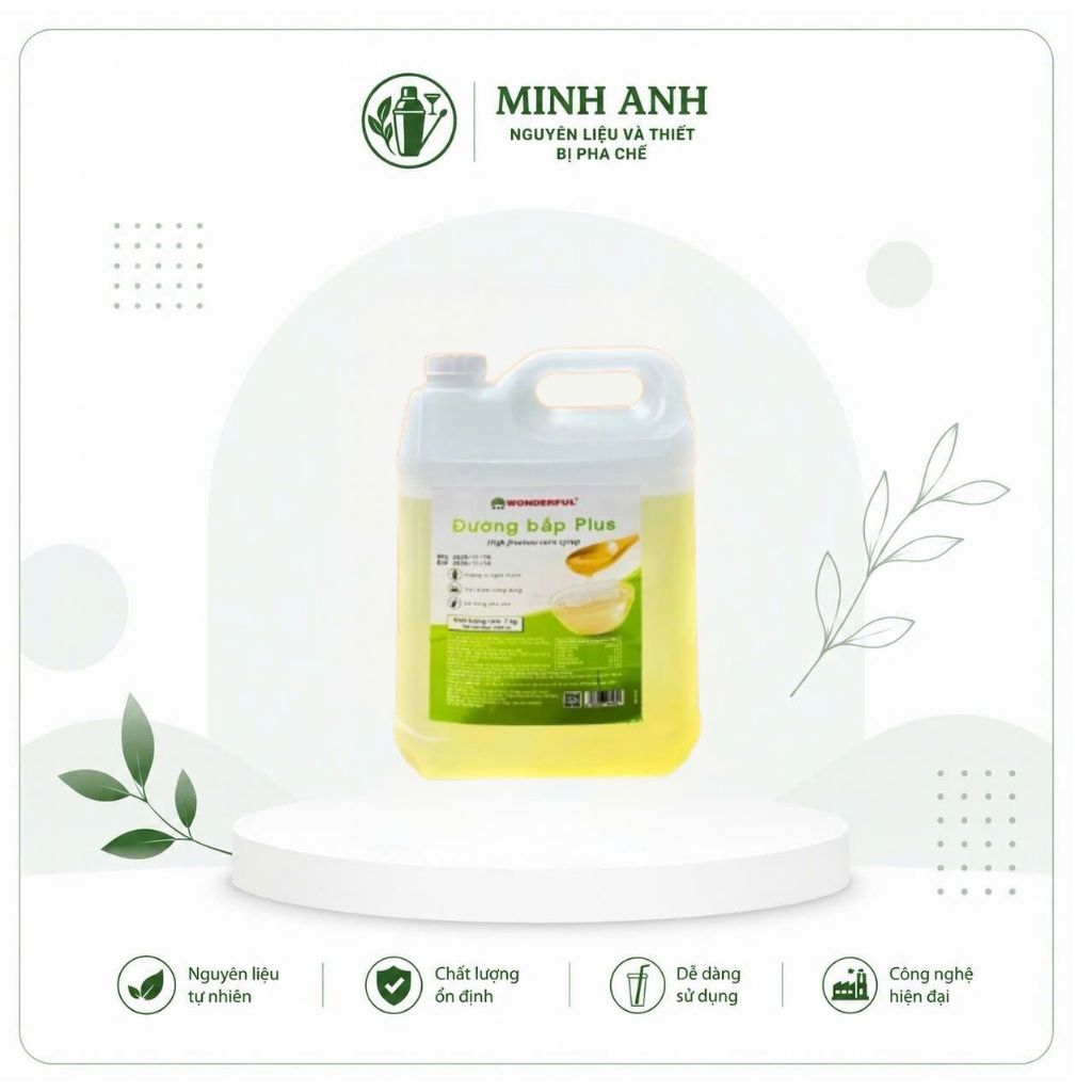 [ NGỌT GẤP ĐÔI] Đường Bắp Plus Wonderful 7kg/1 Can mua 3 can được tặng 1 pump đường