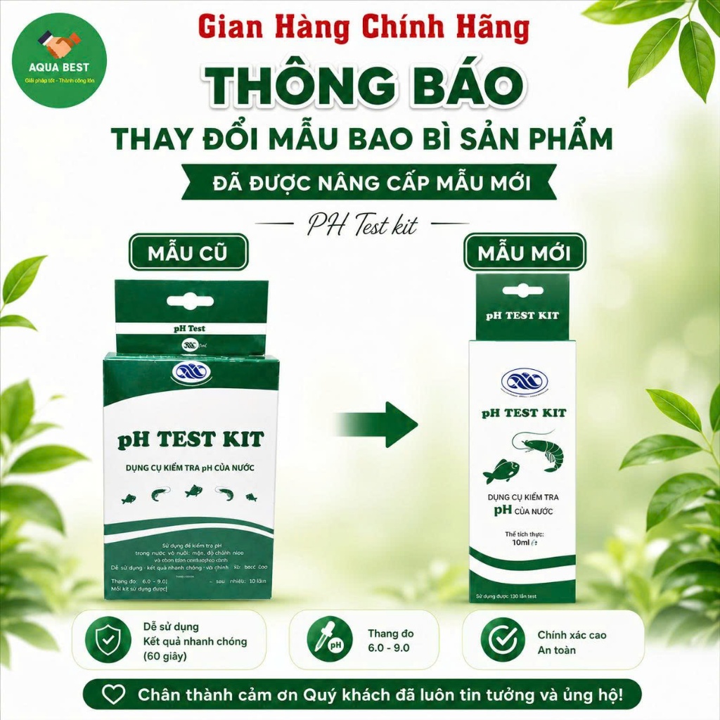 [Chính Hãng, Mẫu Mới] Test pH CP -Bộ đo pH CP - Bộ Test kiểm tra pH của nước