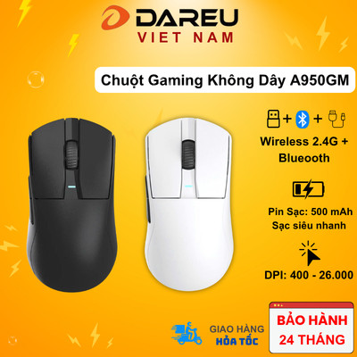 Chuột Gaming DAREU A950GM (3 Mode / Pin Sạc / DPI:400-26.000 )