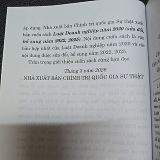 Sách - Luật Doanh nghiệp năm 2020 (sđ,bs năm 2022, 2025) (NXB Chính trị quốc gia Sự thật)