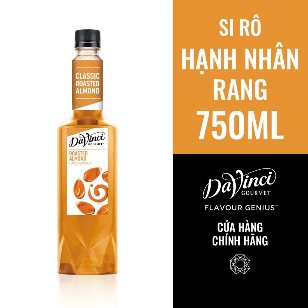 Siro Hạnh Nhân Rang / Roasted Almond Syrup - DaVinci Gourmet (750ml)