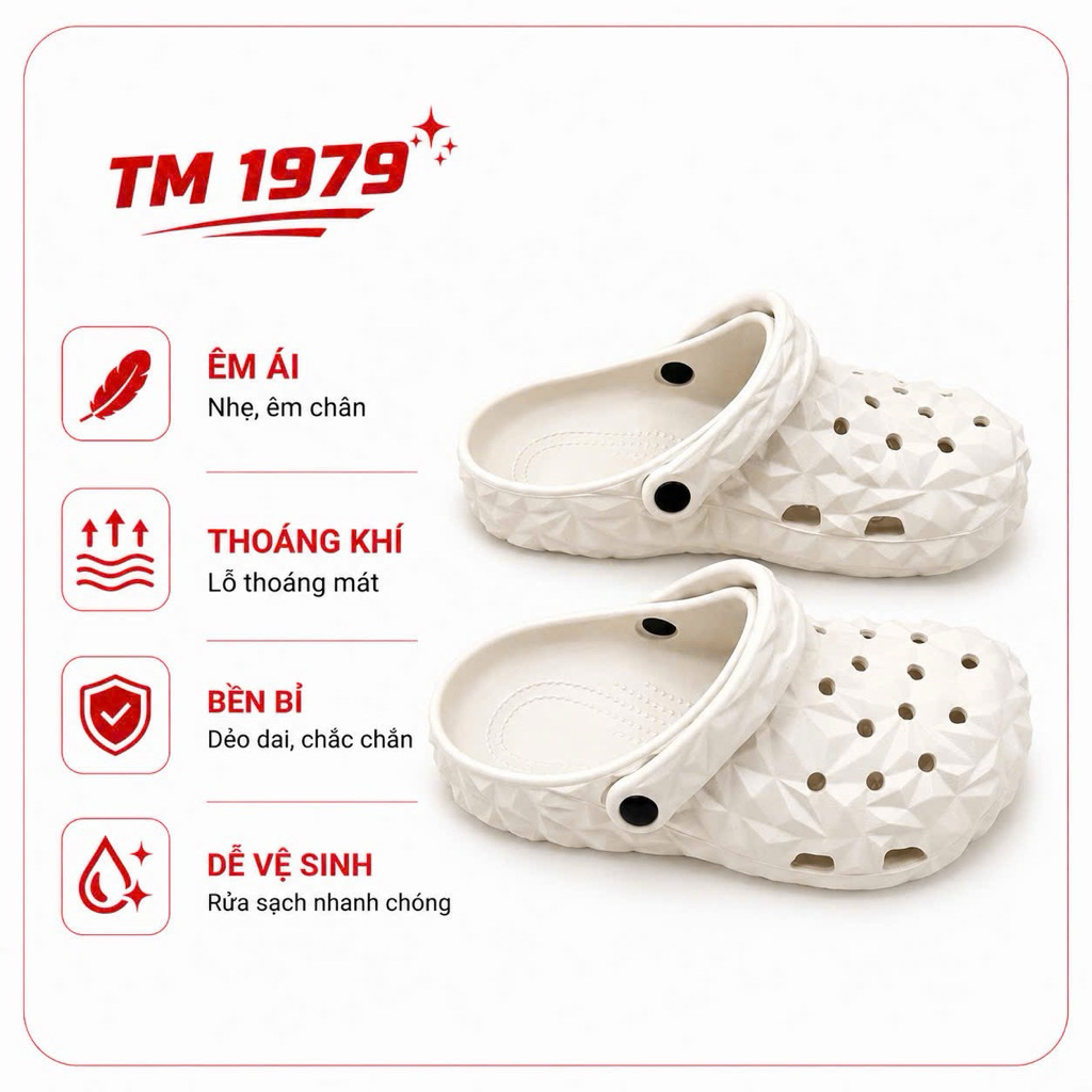 Dép Sục -(tặng 10 charm ngẫu nhiên)- Unisex Siêu Nhẹ, Chống Trượt, Dễ Thương – Phong Cách Hàn Quốc(sầu TLA 05)