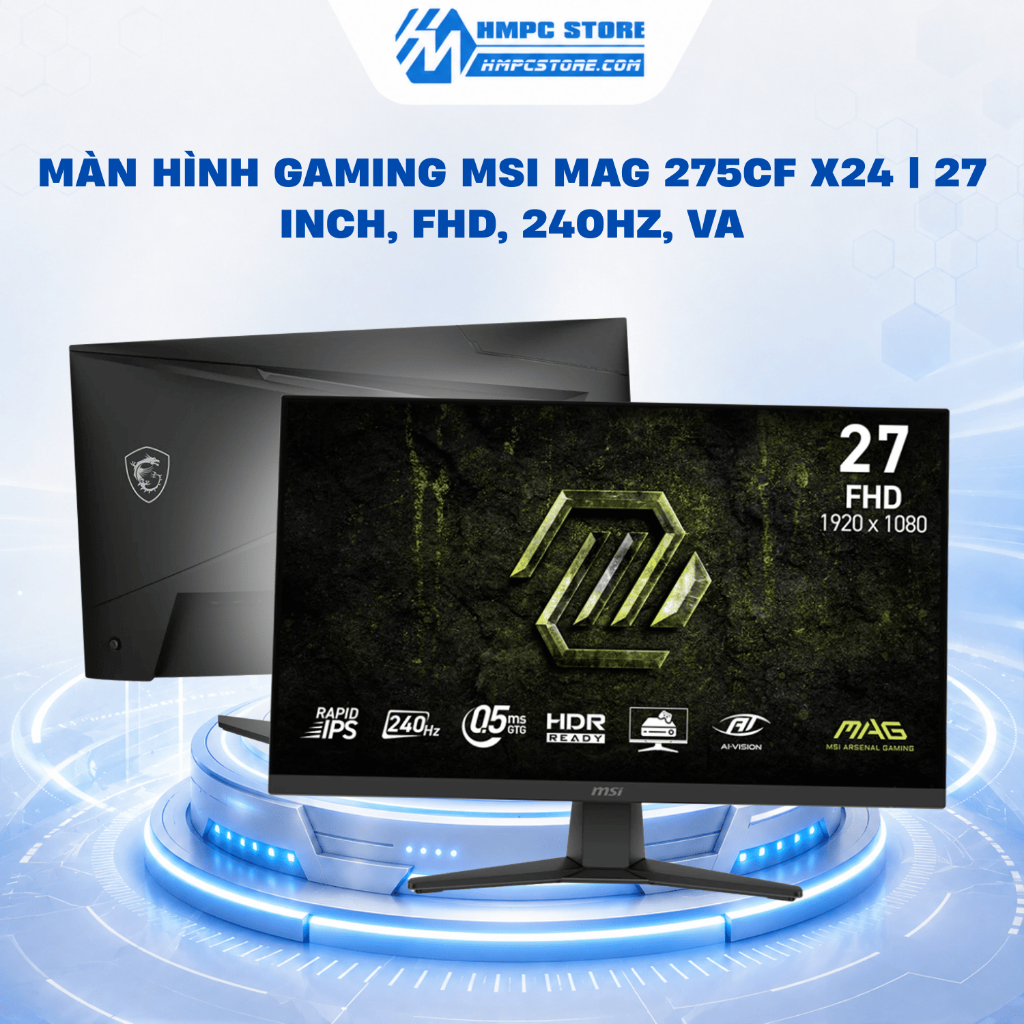 Màn hình Gaming MSI MAG 275CF X24 | 27 inch, FHD, 240Hz, VA - BH 36 tháng