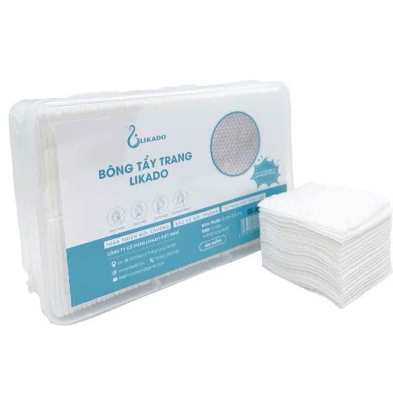 BÔNG TẨY TRANG LIKADO HỘP 400 MIẾNG