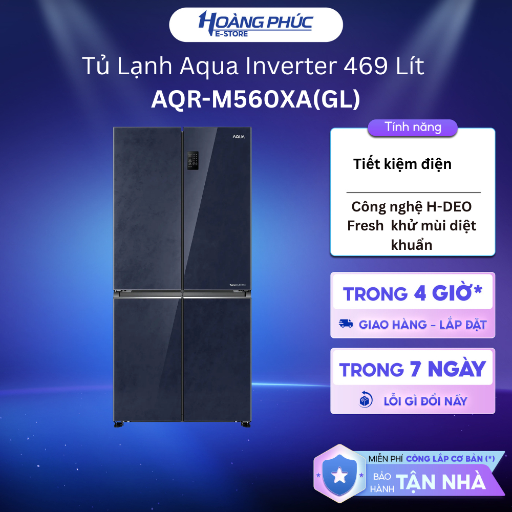 AQR-M560XA(GL) - Tủ Lạnh Aqua Inverter 469 Lít AQR-M560XA(GL) {Ship HCM 0Đ}