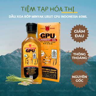 Combo 12 Chai Dầu Xoa Bóp Minyak Urut GPU Indonesia 60ml Thơm Sả Ấm Áp