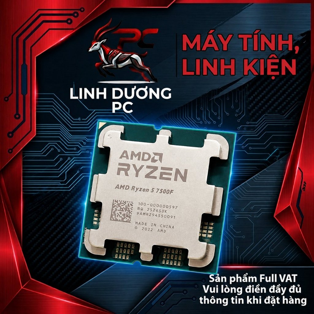 [Full VAT + BH hãng] PC CPU AMD RYZEN 5 7500F + B650I + 16GB 6000MHz + 650W Bảo hành 36 Tháng