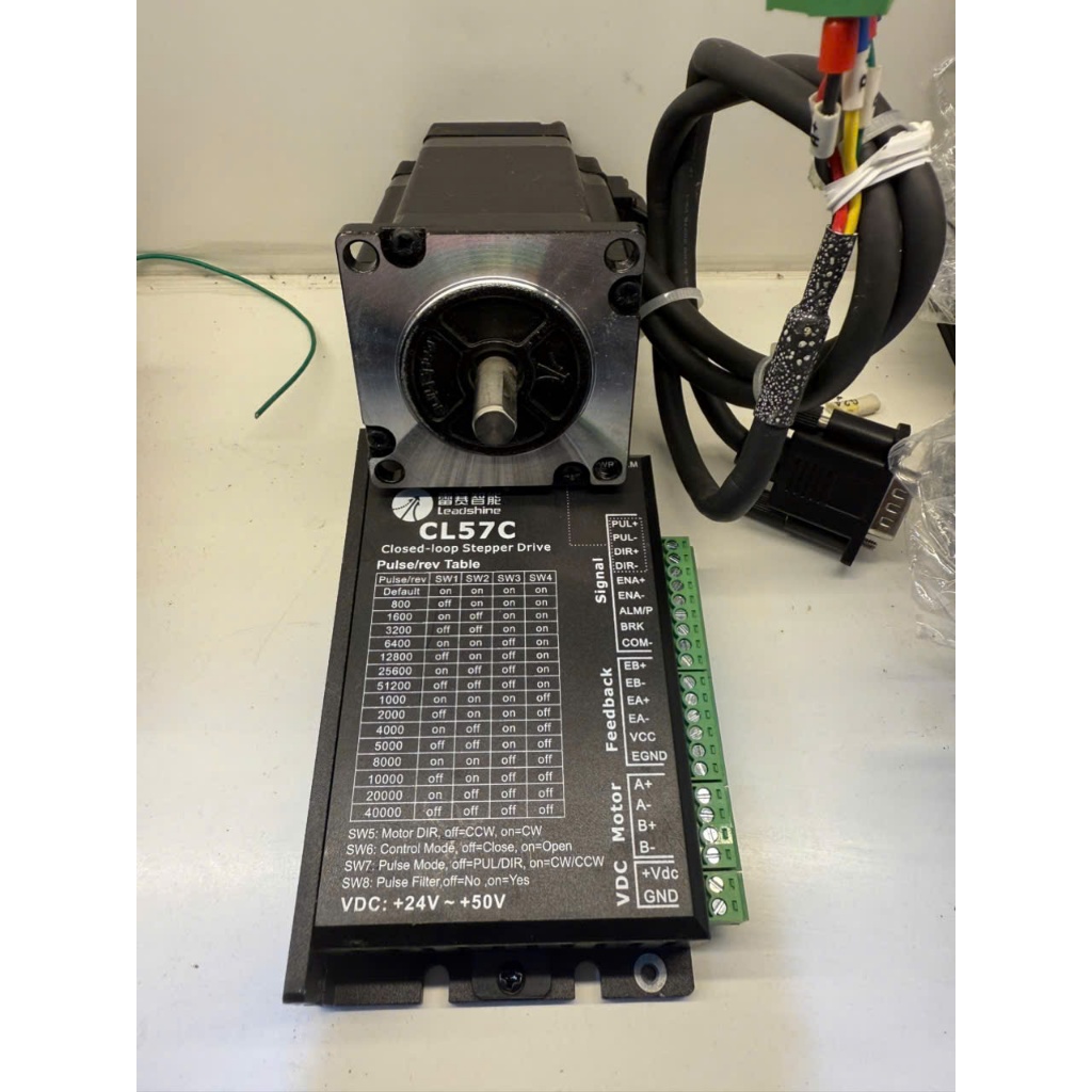 Combo Driver + Motor Hybrid Step CL57C Leadshine hàng tháo máy