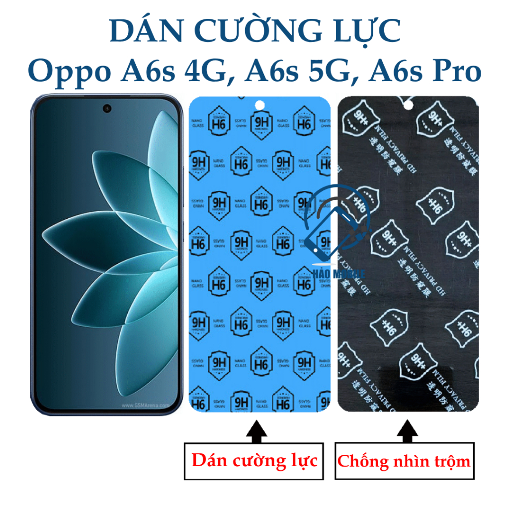 Dán cường lực dẻo nano Oppo A6s 4G, A6s 5G, A6s Pro ( trong suốt và chống nhìn trộm )